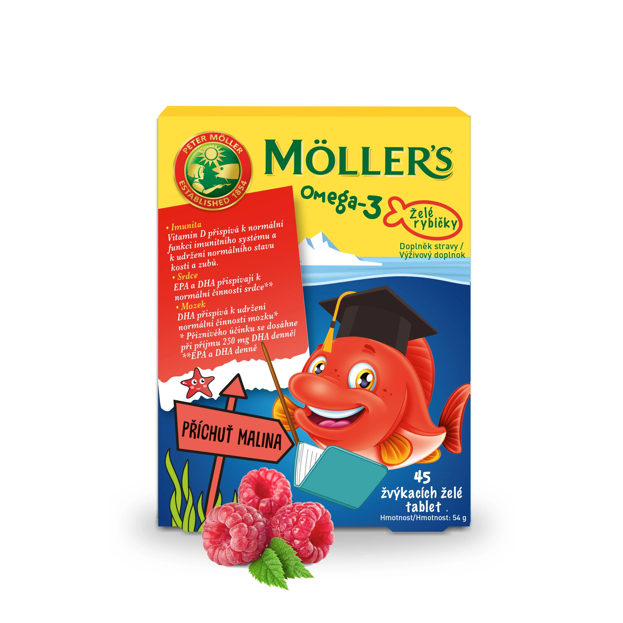 Mollers_packshot_raspberry_fruit_CZ (002) Siln&aacute; imunita, zdrav&eacute; srdce a lep&scaron;ia pam&auml;ť
